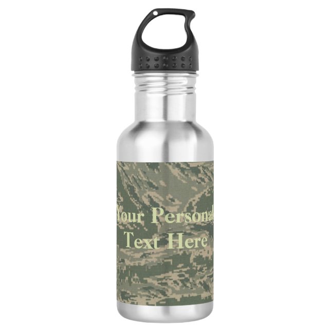 US Military Green Camouflage Stainless Steel Edelstahlflasche (Vorderseite)