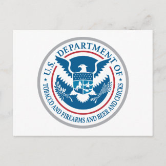 US-Ministerium für Tabak und Feuerwaffen und Bier Postkarte