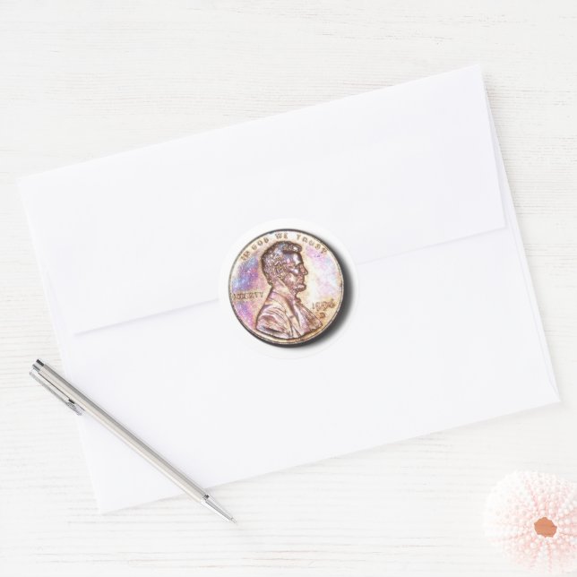 US-Münze Penny Runder Aufkleber (Umschlag)