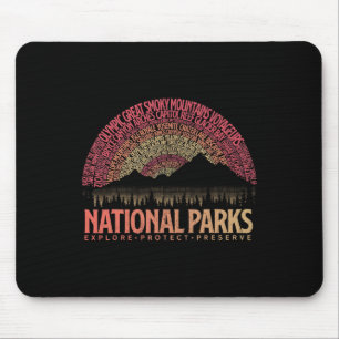 US National Parks Exploration Schützen Camping erh Mousepad