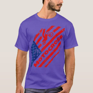 US Nations Dirt Bike T-Shirt American Flag