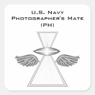 US-Navy-Fotograf-Mate (PH)-2-Sticker Quadratischer Aufkleber