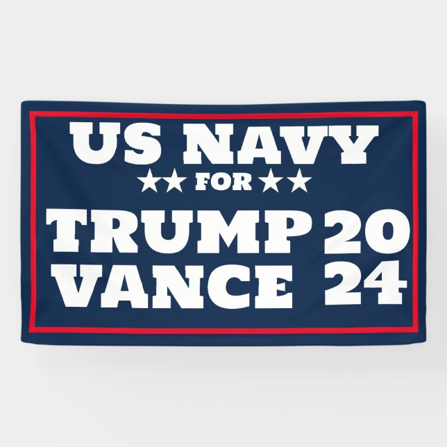 US-NAVY für Trump Vance 2024-Banner Banner (Horizontal)