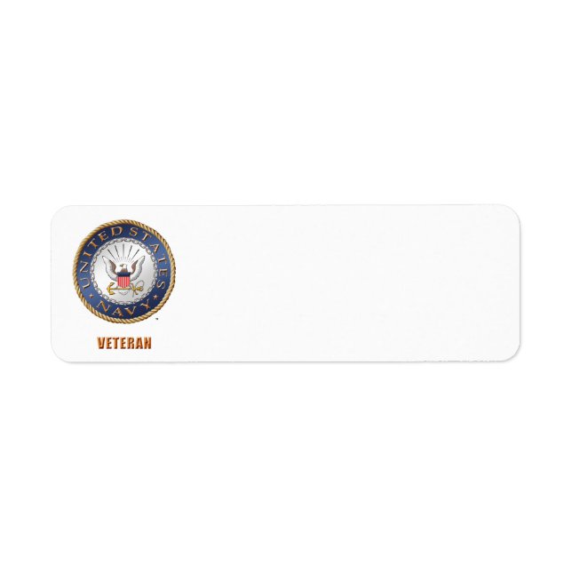 US Navy Veteran Address Label (Vorne)