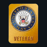 US Navy Veteran Flexible Foto Magnet<br><div class="desc">Zeige deinen Stolz in der US-Marine. Entworfen von einem Veteran.</div>