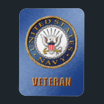 US Navy Veteran Flexible Foto Magnet<br><div class="desc">Zeige deinen Stolz in der US-Marine. Entworfen von einem Veteran.</div>