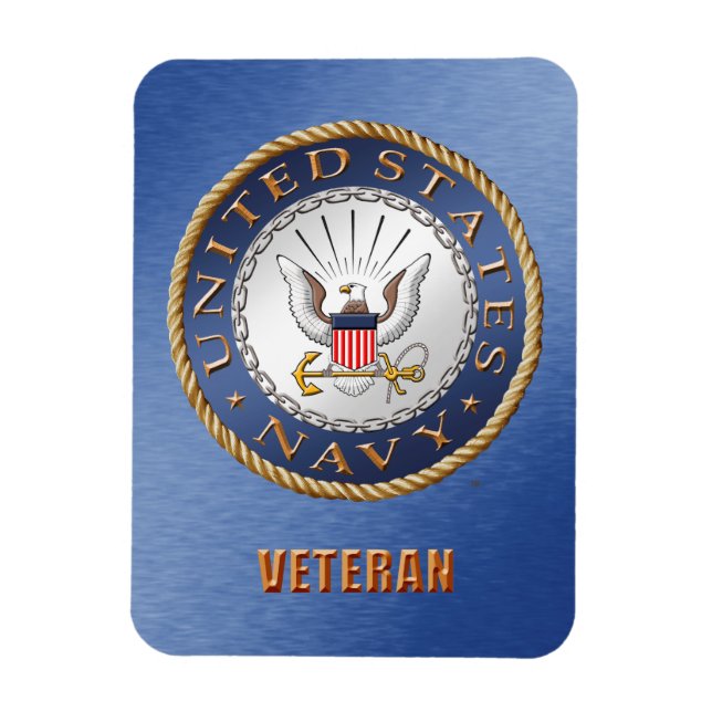 US Navy Veteran Flexible Foto Magnet (Vertikal)