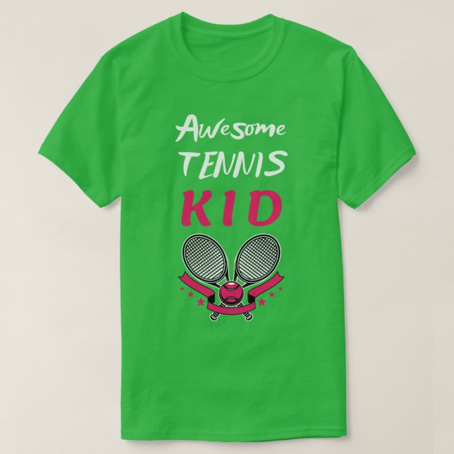 US Open Tennis Kid Racket und Ball 4 T-Shirt (Design vorne)