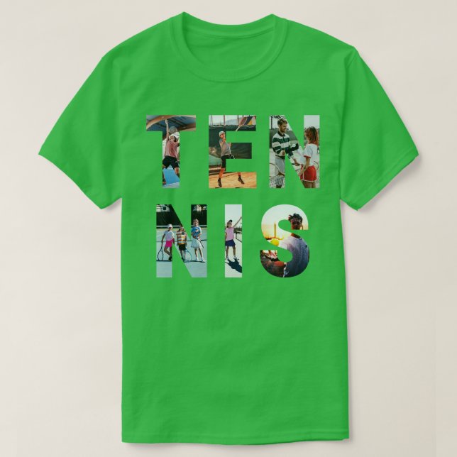 US Open tennis photographische Briefe T-Shirt (Design vorne)