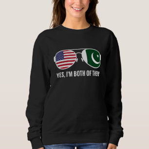 US-pakistanische Flagge Sonnenbrillen pakistanisch Sweatshirt