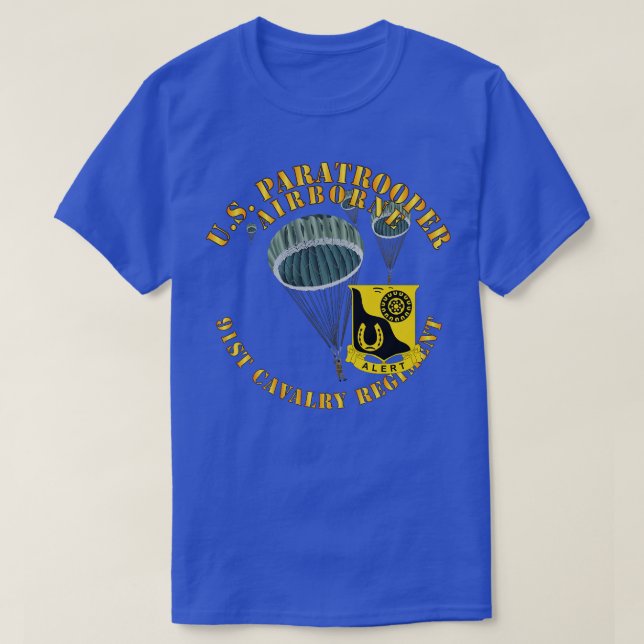 US Paratrooper 91st Cavalry Regiment X T-Shirt (Design vorne)