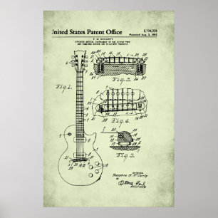 US-Patent - akustische Gitarre Poster