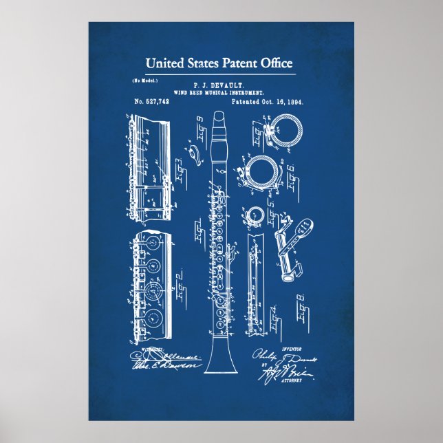 US-Patent - Klarinette Poster (Vorne)