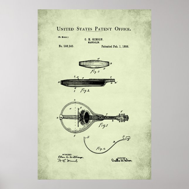 US-Patent - Mandolin Poster (Vorne)
