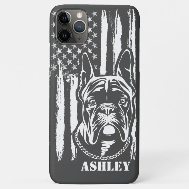 US Patriot Boston Terrier USA Flag Dog Case-Mate iPhone Hülle (Rückseite)