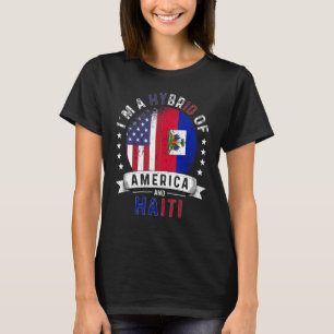 US Patriot Haiti Flag American Haitian Grow T-Shirt