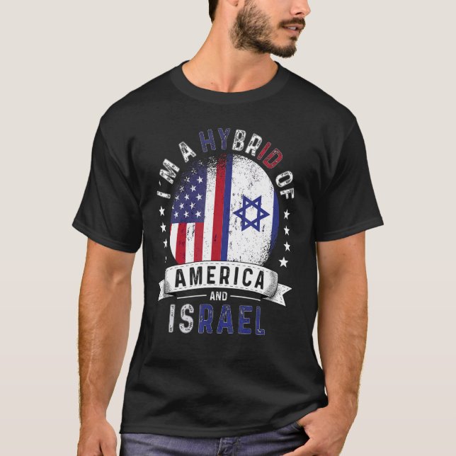 US Patriot Israel Flag American Israel Ground T-Shirt (Vorderseite)
