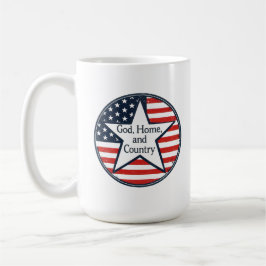 US-Patriot-Logo "God Zuhause Country" US-Flagge Re Kaffeetasse