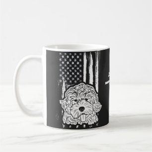 US Patriot Pudel USA Flagge Hund Kaffeetasse