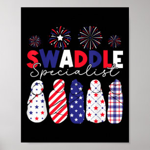 US Patriotic Swaddle-Spezialist Nicu Nurse 4. Poster