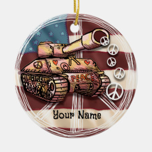 US Peace Tank Ornament