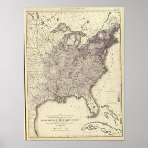 US Population 1850 Poster