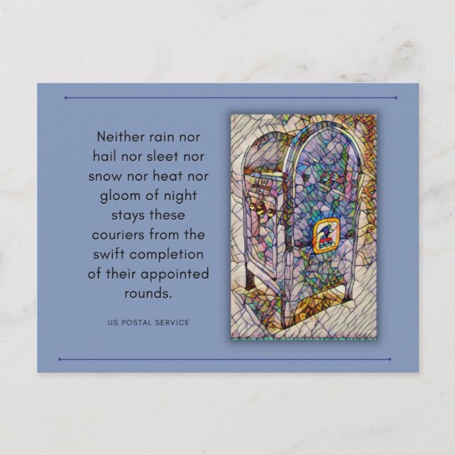 US-Postdienst Postkarte (Vorderseite)