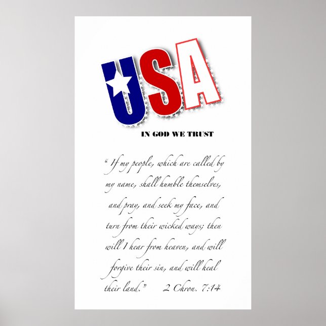 US-Poster mit "In God We Trust" Poster (Vorne)