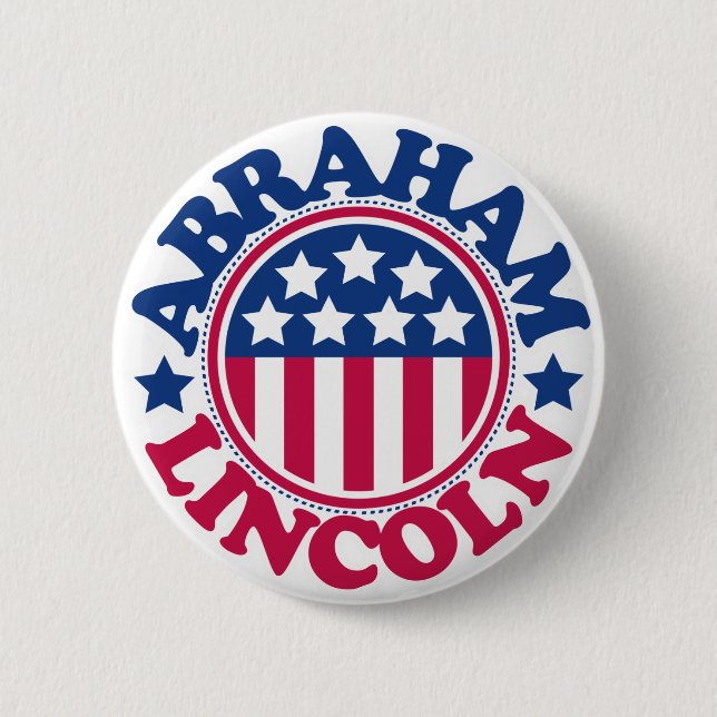 US Präsident Abraham Lincoln Button (Vorderseite)