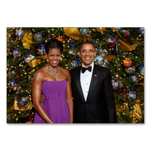 US-Präsident Barack Obama auf Weihnachtskarte Tischnummer