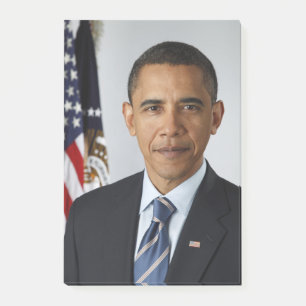 US-Präsident Barack Obama im Weißen Haus Post-it Klebezettel
