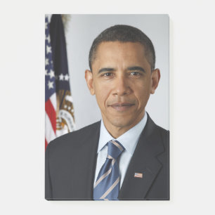 US-Präsident Barack Obama im Weißen Haus Post-it Klebezettel