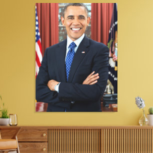 US-Präsident Barack Obama Leinwanddruck