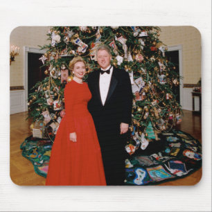 US-Präsident Bill Clinton Weihnachtskarte Mousepad