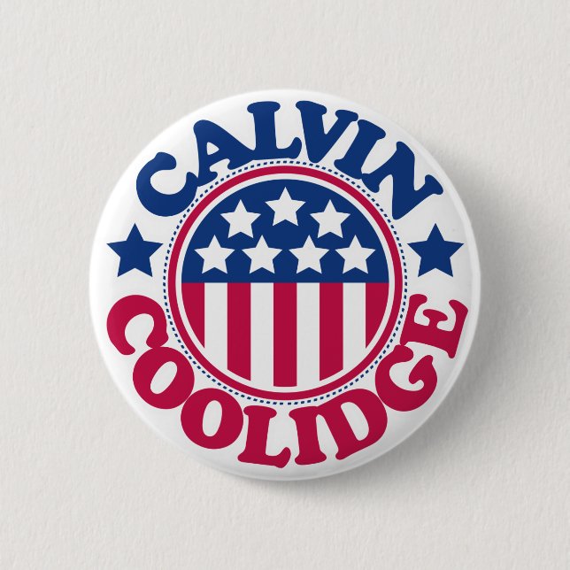 US Präsident Calvin Coolidge Button (Vorderseite)