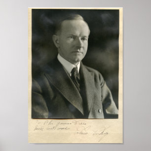 US-Präsident Calvin Coolidge Poster