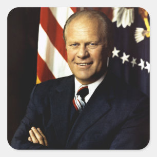 US-Präsident Gerald Rudolph Ford Portrait "Jerry" Quadratischer Aufkleber