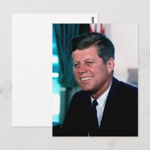 US-Präsident John F. Kennedy im Oval Office Postkarte