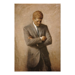 US-Präsident John Kennedy Gemaltes Porträt Fotodruck