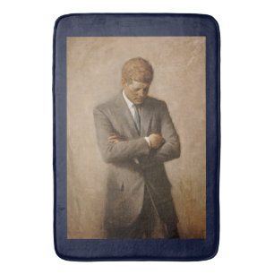 US-Präsident John Kennedy Porträt gemalt Badematte