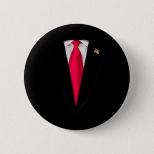 US-Präsident Trump Anzug Lustiges Halloween-Kostüm Button