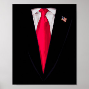 US-Präsident Trump Anzug Lustiges Halloween-Kostüm Poster