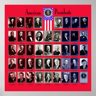 US-PRÄSIDENTEN RED C/563 POSTER