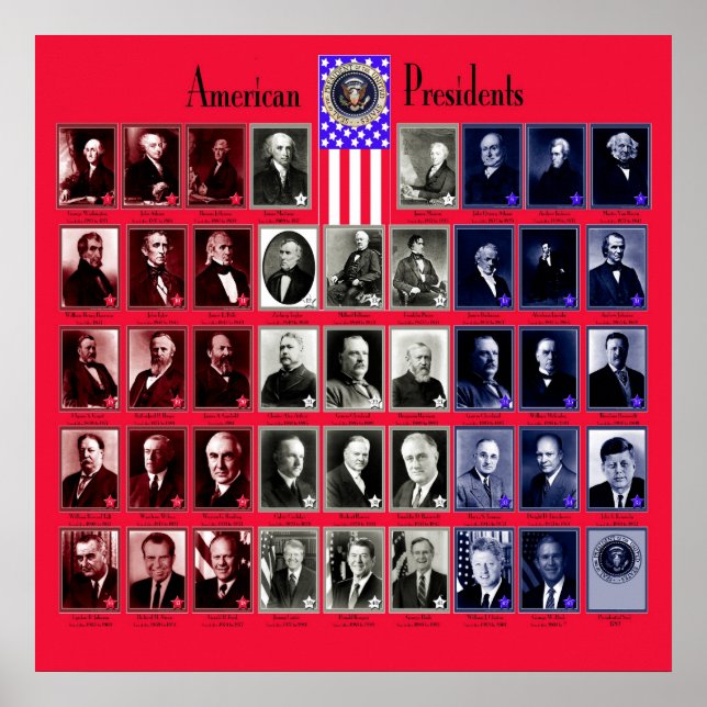 US-PRÄSIDENTEN RED C/563 POSTER (Vorne)