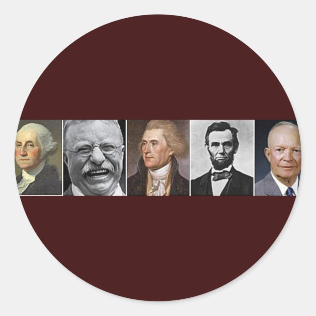 US-Präsidenten Runder Aufkleber (Vorderseite)