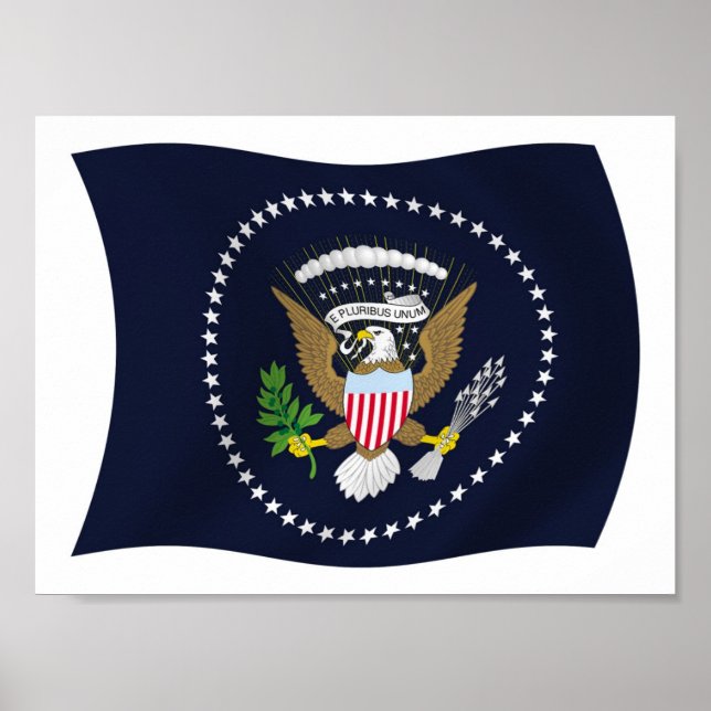 US-Präsidentschafts-Siegel-Flag-Plakat drucken Poster (Vorne)