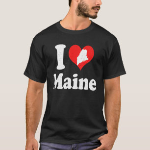 US Proud Citizen America Liebe Staat I Heart Maine T-Shirt