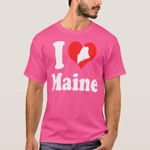 US Proud Citizen America Liebe Staat I Heart Maine T-Shirt