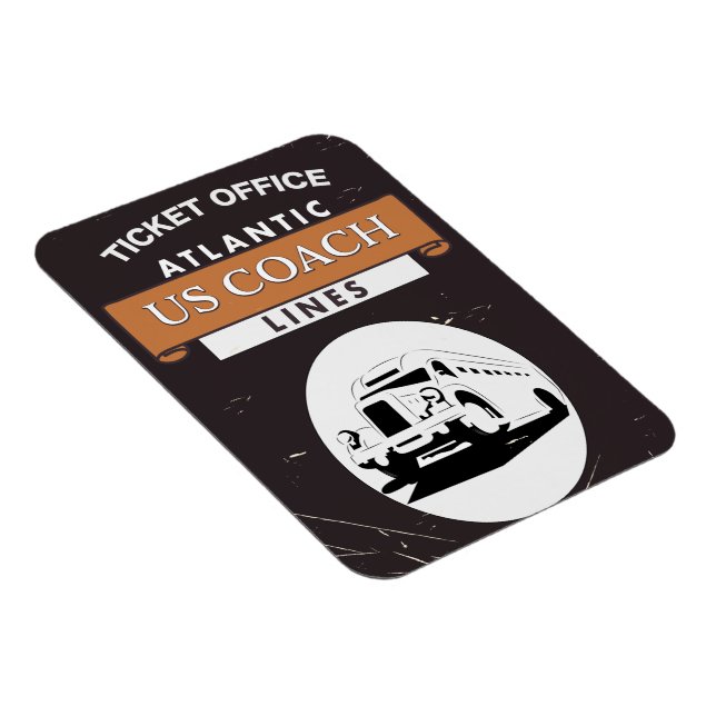 US-Reisebusplakat Magnet (Rechte Seite)