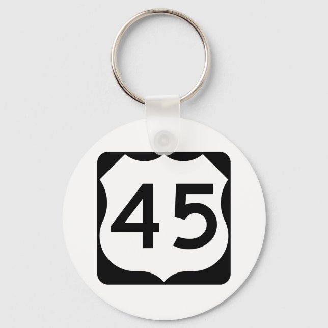 US-Route 45 Unterschrift Schlüsselanhänger (Vorderseite)